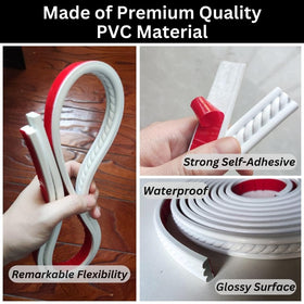 Maxiroc adhesive-backed corner border creates seamless, tidy corners