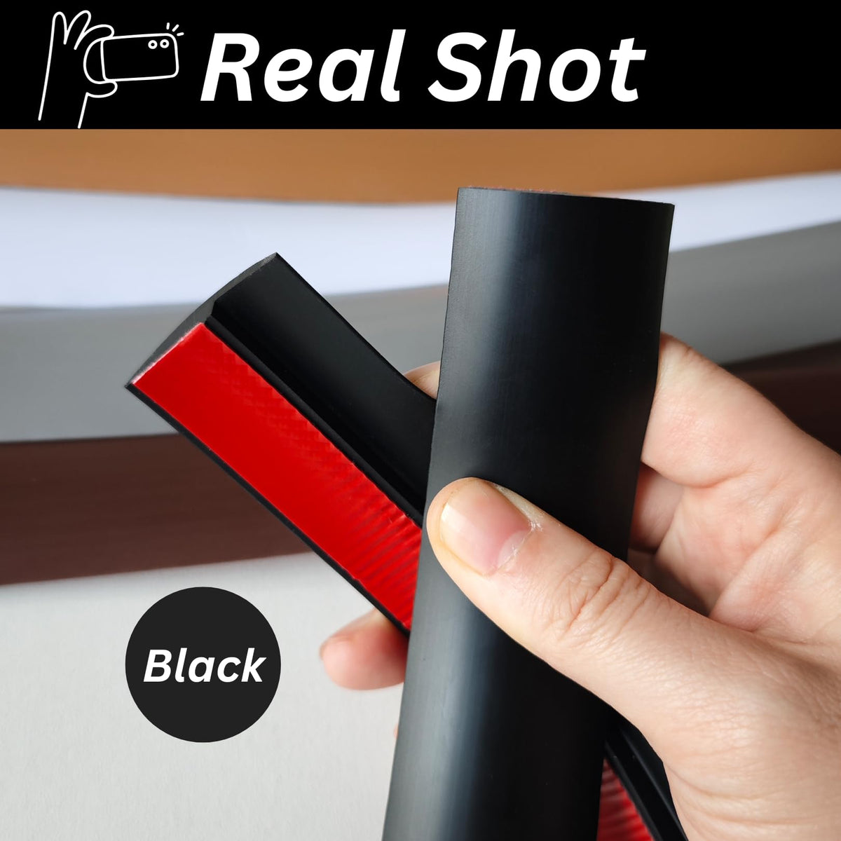 Maxiroc 120-inch black roll shown for wide-area installation.