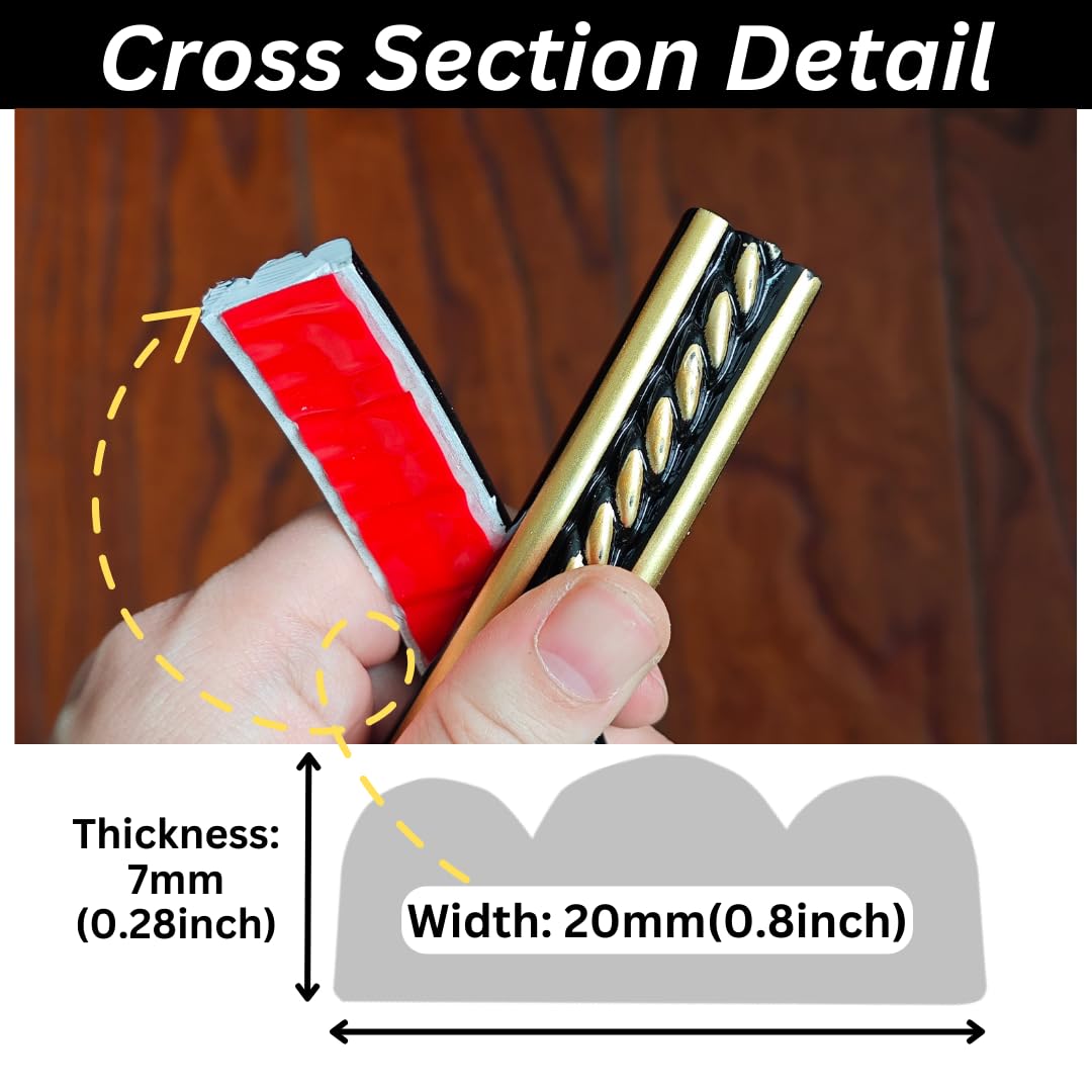 Maxiroc self-adhesive wall trim is waterproof and quick to apply