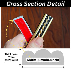 Maxiroc self-adhesive wall trim is waterproof and quick to apply