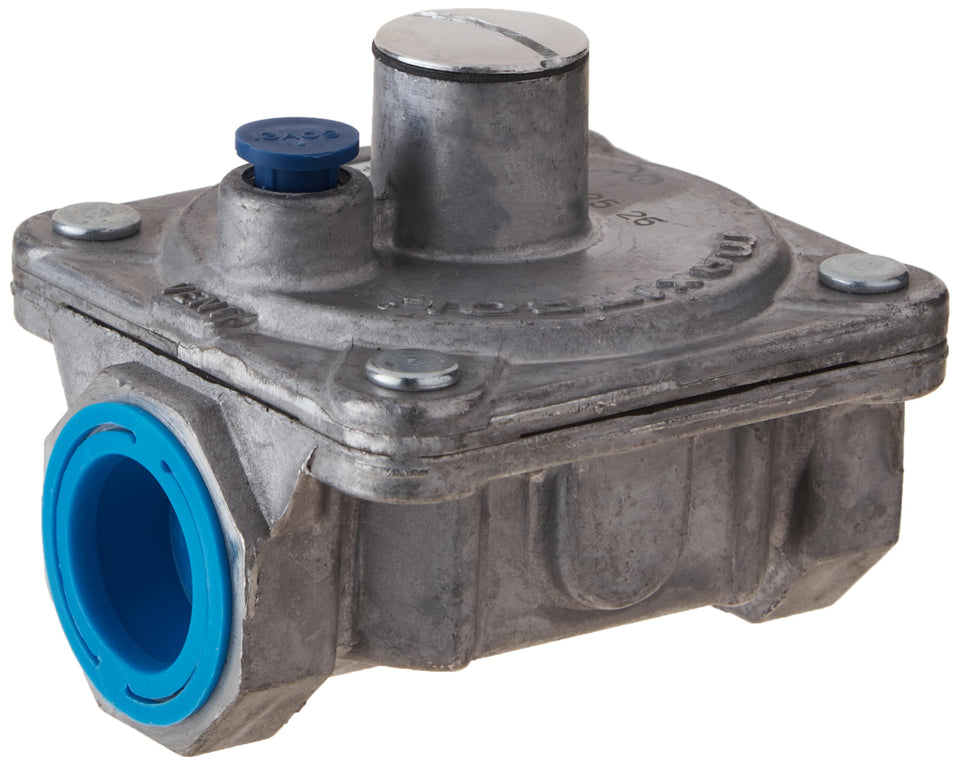 Maxitrol RV48L natural gas regulator ensures steady appliance pressure for reliable operation.