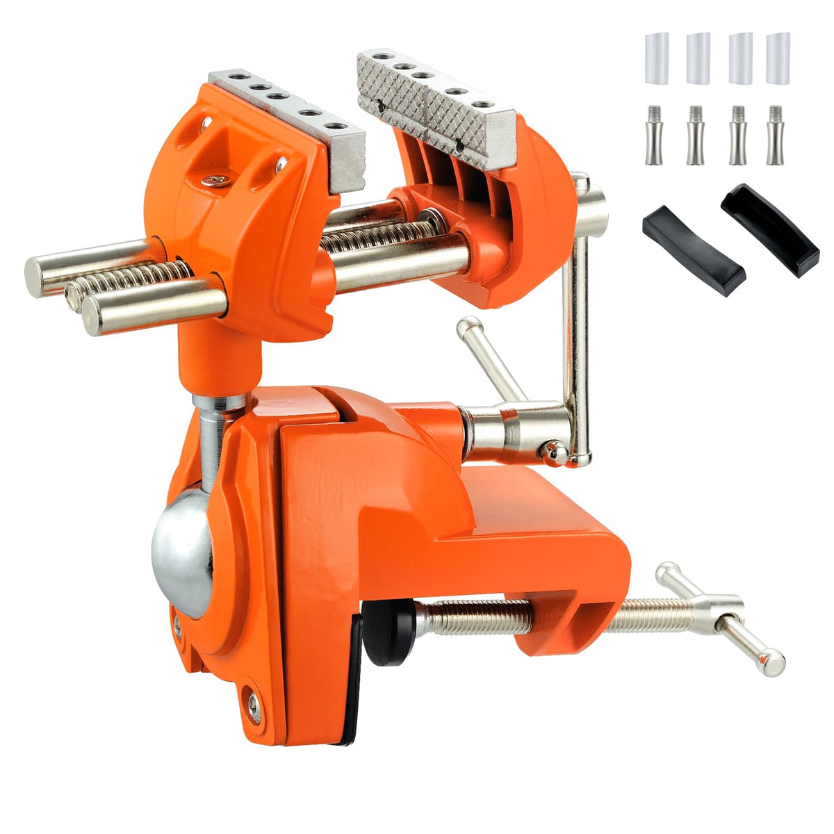 MAXMAN clamp bench vise head 360 rotation enables easy multi-angle setup