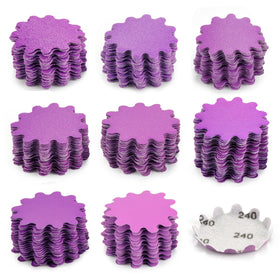 MAXMAN sanding discs with hook-and-loop backing for quick attachment and secure grip.