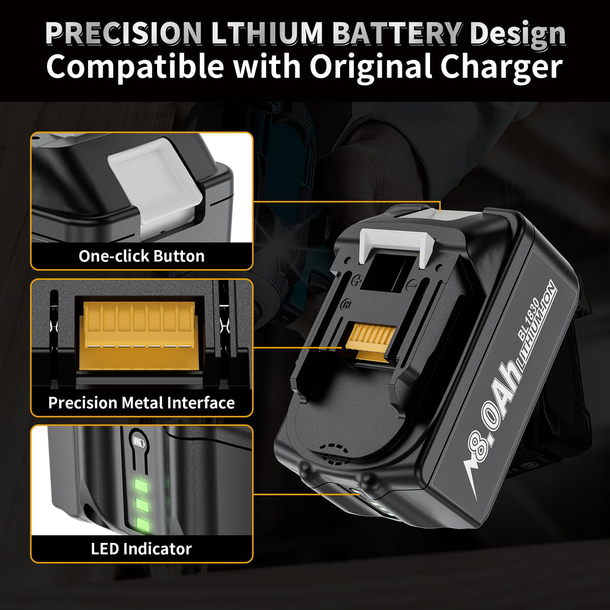 Maxofpowr LED indicators display charge status clearly