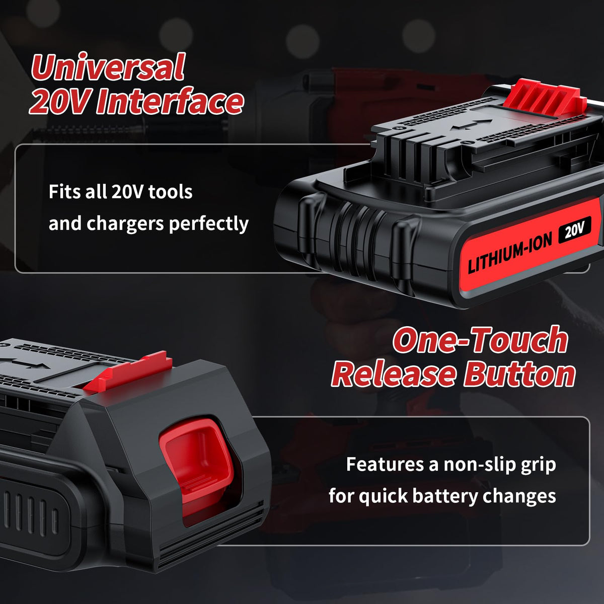 Maxofpowr easy slide-in installation for quick tool swaps.