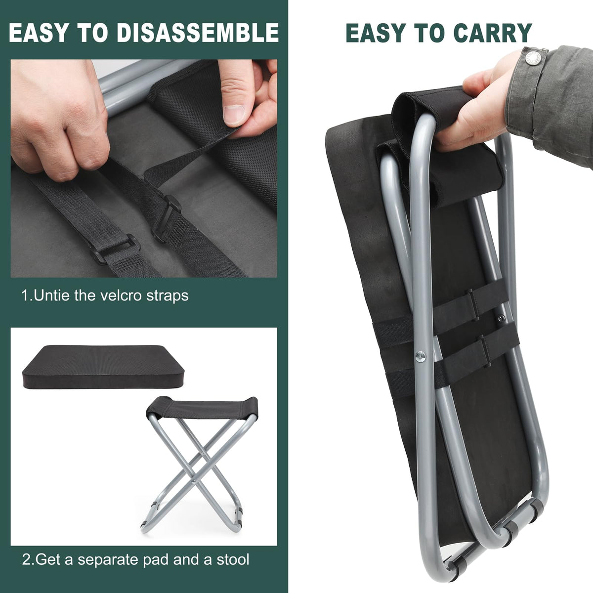 MAXPACE 1.5-inch thick kneeling pad cushions knees during gardening tasks.