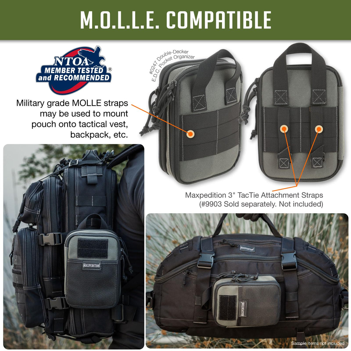 Maxpedition Double-Decker EDC MOLLE-compatible attachment for versatile setups
