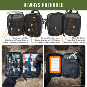 Maxpedition Double-Decker EDC patch field and mesh pocket for organization