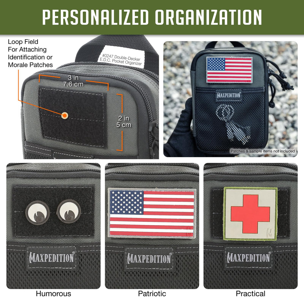 Maxpedition Double-Decker EDC rear compartment with mesh pocket