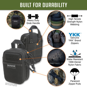 Maxpedition MOLLE back attachment for versatile exterior mounting.