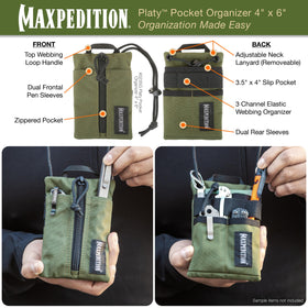 Adjustable lanyard with dual grommets supports customized carry.