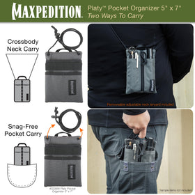 Maxpedition Platy Pocket Organizer offers an adjustable lanyard for tailored carry.
