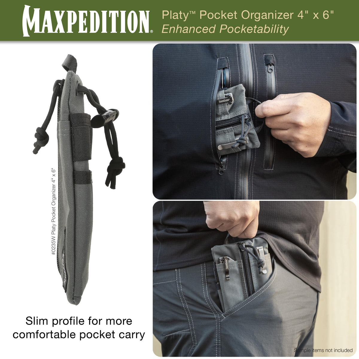 Maxpedition Platy Pocket Organizer genuine YKK zipper close-up demonstrates durable performance.