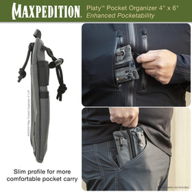 Maxpedition Platy Pocket Organizer genuine YKK zipper close-up demonstrates durable performance.