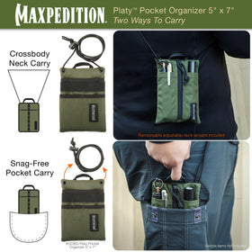 Maxpedition Platy Pocket Organizer features multiple compartments for flashlight and tools