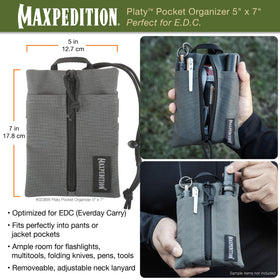 Maxpedition Platy Pocket Organizer with paracord lanyard for versatile carry options.
