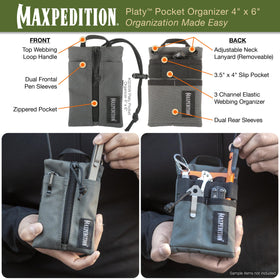 Maxpedition Platy Pocket Organizer top webbing loop for quick grab or hanging.
