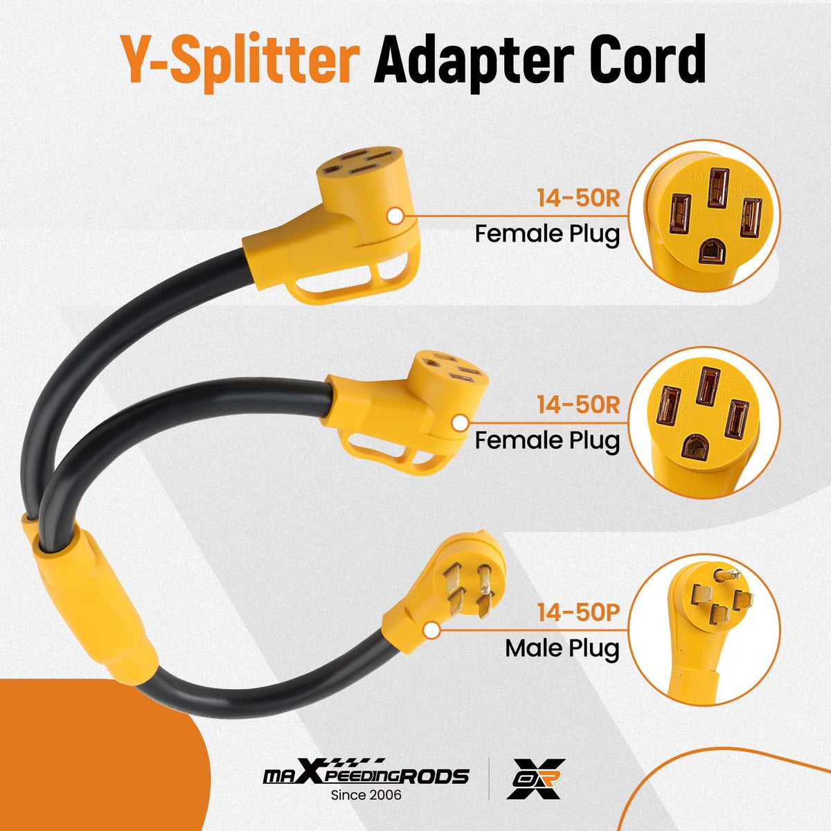 maXpeedingrods two 14-50R outlets support dual-device charging