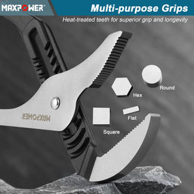 MAXPOWER ergonomic rubber handles provide comfortable grip