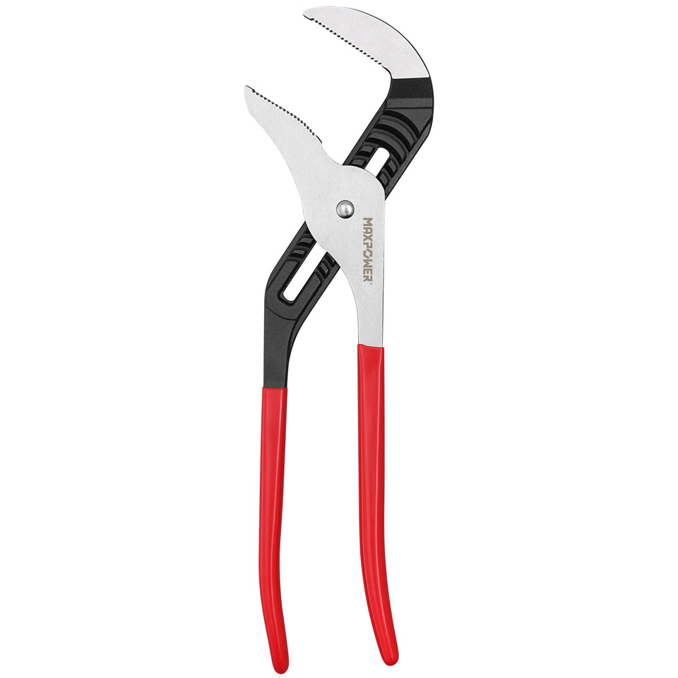 MAXPOWER 20-inch groove joint pliers full assembly showing versatile gripping