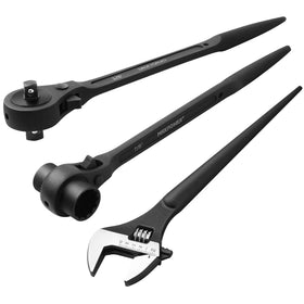 MAXPOWER 3Pcs Spud Ratchet Set with dual-drive ratchet for versatile fastening