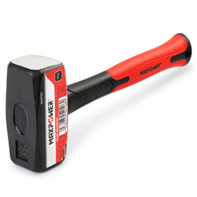 MAXPOWER 4lb club hammer head close-up highlighting durable construction.