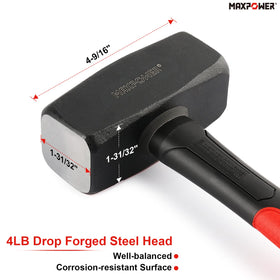 MAXPOWER 4lb club hammer compact design for easy transport.