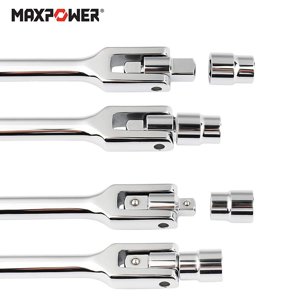 MAXPOWER Breaker Bar uses chrome vanadium steel for durability.