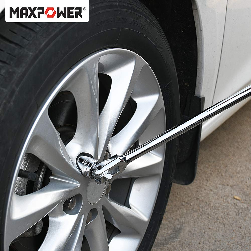 MAXPOWER Breaker Bar offers an ergonomic, contoured handle for comfort.