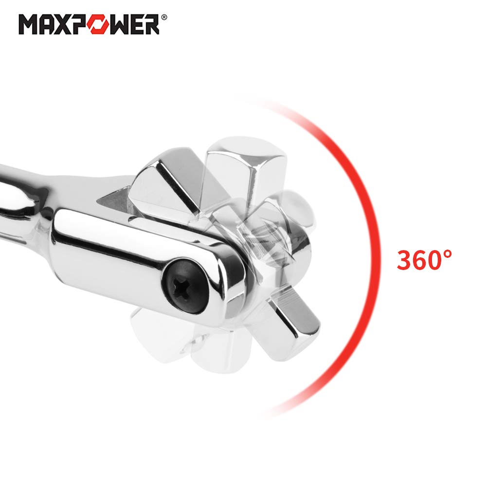 MAXPOWER Breaker Bar features socket retention for quick changes.