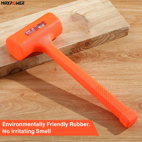 MAXPOWER dead blow hammer features a smooth striking surface to protect workpieces.