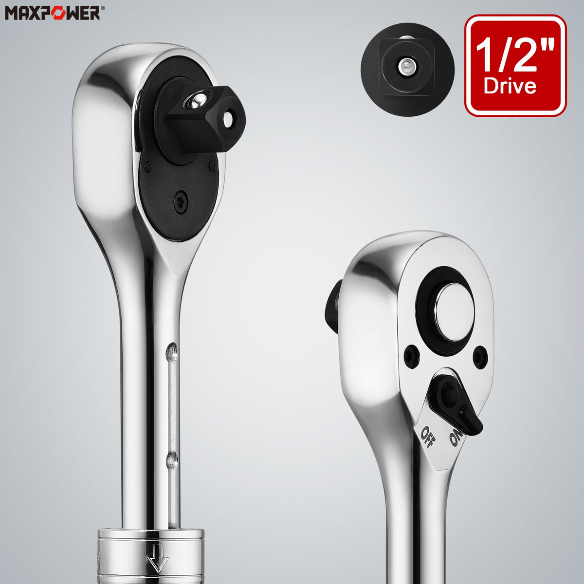 MAXPOWER drop-forged chrome vanadium steel ensures durability.