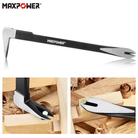 MAXPOWER 7-inch flat pry bar with double claw ready to pry