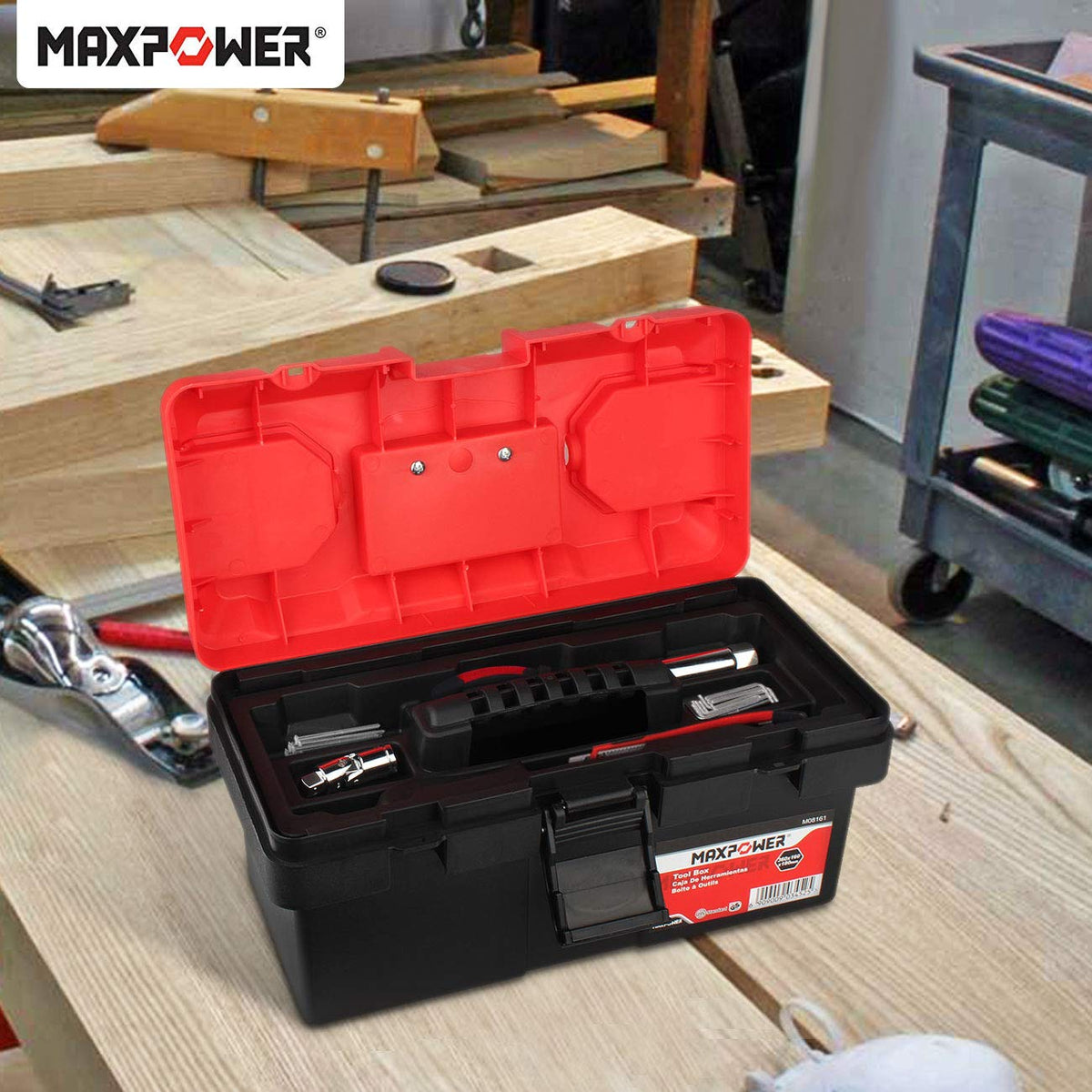 MAXPOWER gift-ready tool box suits DIYers, students, and busy households.