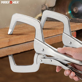 MAXPOWER clamp showcases heavy-duty build for professional repair tasks.