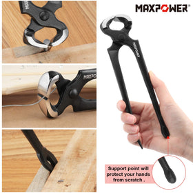 MAXPOWER pry bar with black-plated finish for durability