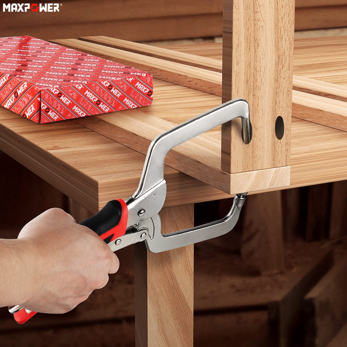 MAXPOWER quick-release lever lets you disengage pressure quickly for faster work.