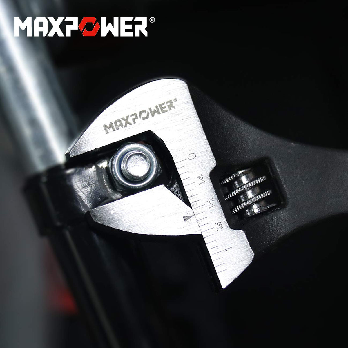 MAXPOWER spud wrench supports plumbers and ironworkers during installations.