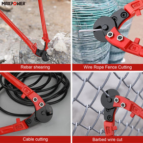 MAXPOWER steel cable cutter ideal for copper-aluminium core cables and hard wire rope