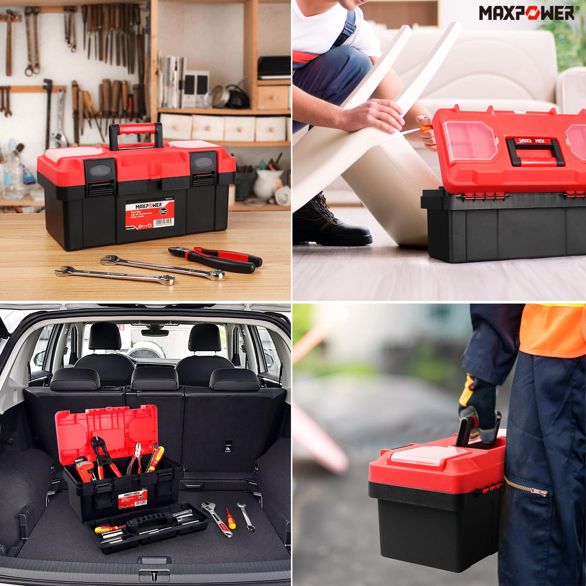 MAXPOWER 16-inch rugged polypropylene construction demonstrating durability
