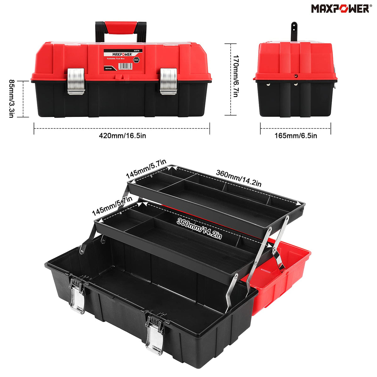 MAXPOWER toolbox-tray-dividers enable quick access to small parts
