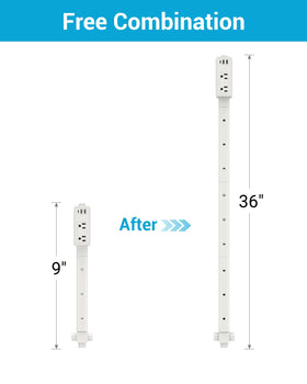 Maxsure ideal for dorms and behind nightstands to tidy cords.