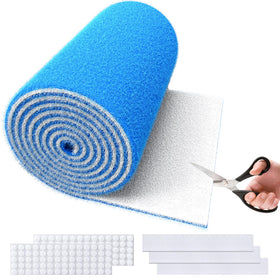 MAXTBEE MERV 8 air vent filter roll being cut to fit reduces dust and pet dander.