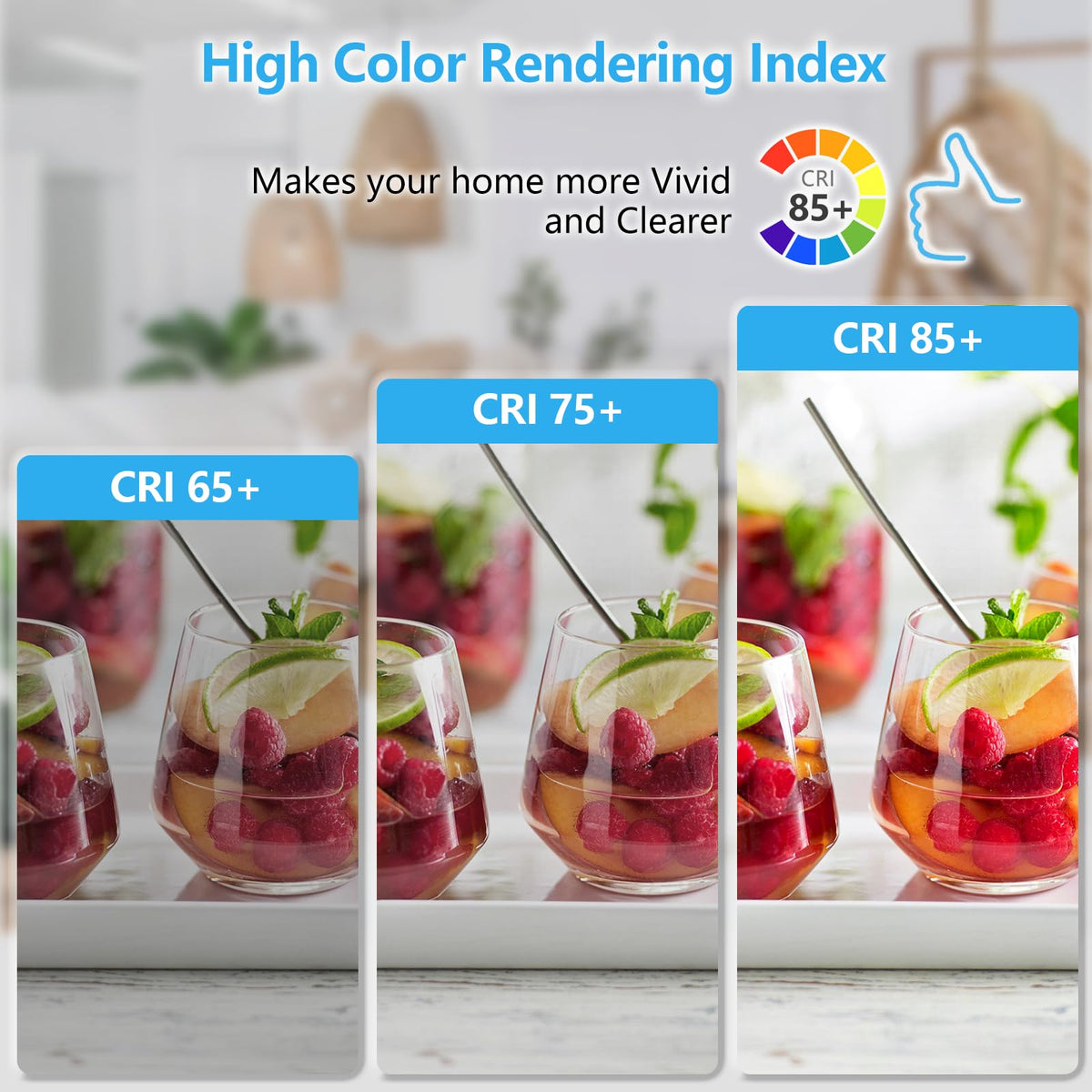 MAXvolador clear glass candle bulbs suit indoor and outdoor decorative lighting.