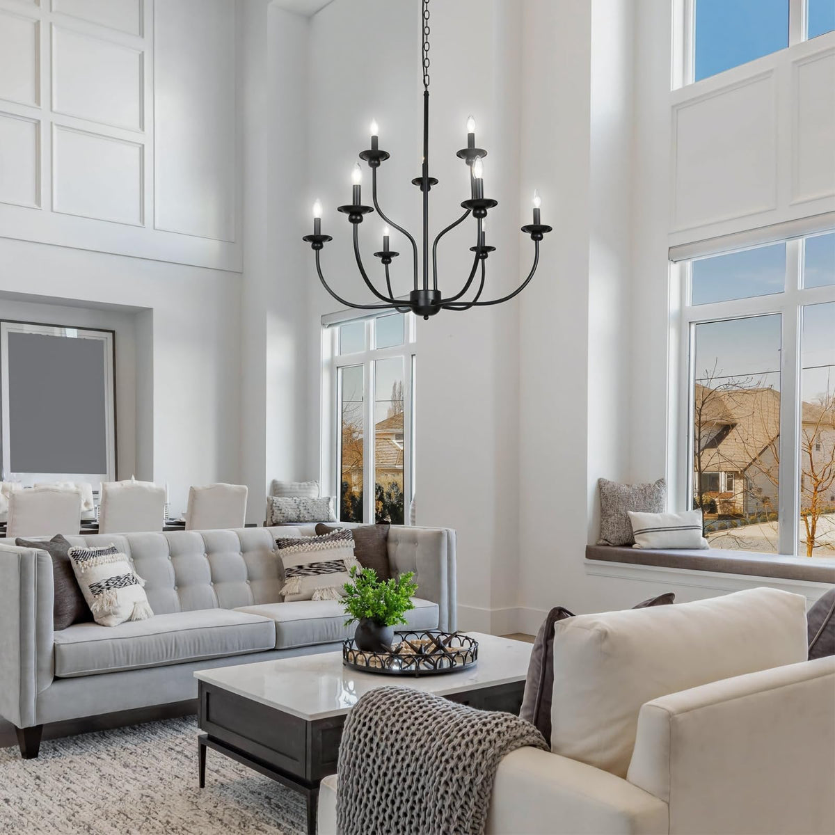 MAXvolador 12-pack brings consistent brightness across chandeliers and sconces.