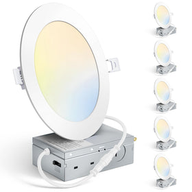 MAXvolador 6-inch LED recessed light with junction box for clean ceiling installs