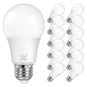 MAXvolador A19 LED bulb pack of 12 shows daylight illumination and savings