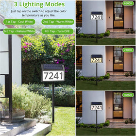 MAXvolador address sign panel charging in sunlight for ready illumination