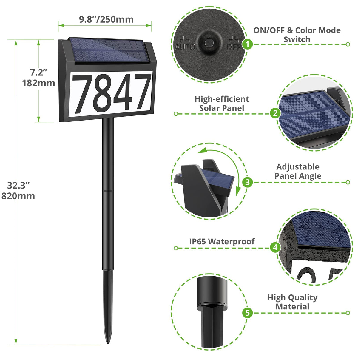 MAXvolador adjustable stakes raise or lower the sign for your pathway