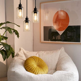 Matte black finish MAXvolador pendant complements modern industrial interiors